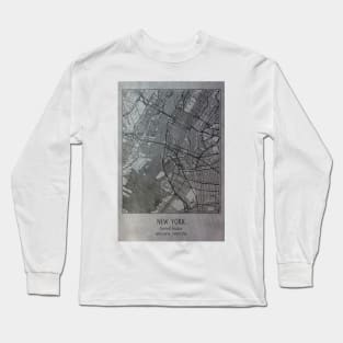 New York, United Stated, city map Long Sleeve T-Shirt